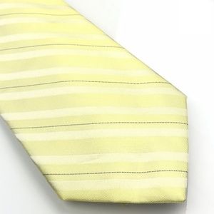 $125 CALVIN KLEIN Men's YELLOW WHITE NECK TIE SLIM
